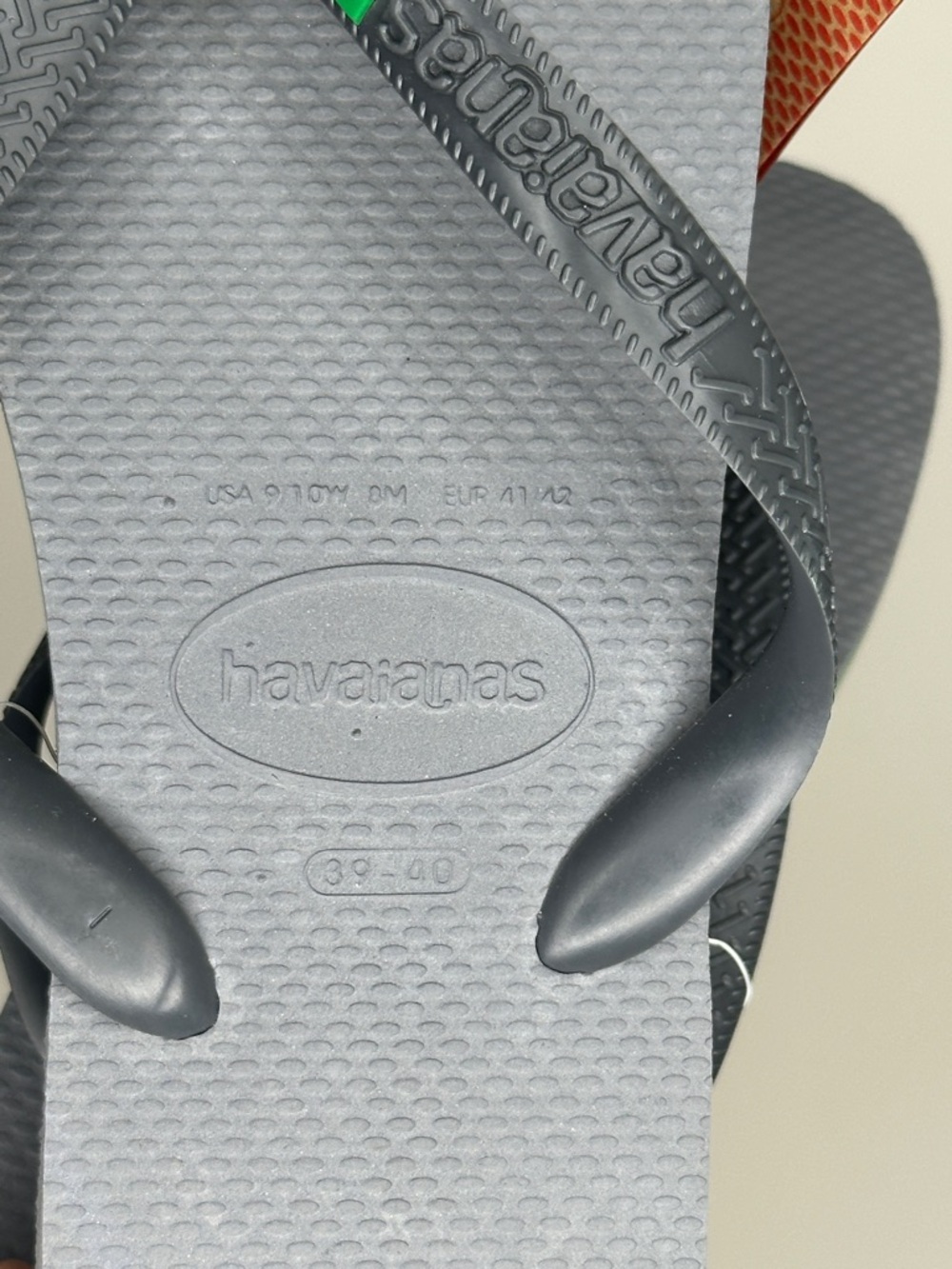 Havaianas Brazil Logo Flip-Flop Sandals Gray Mens Size 8, Euro 41/42 Womens 9/10 - Picture 5 of 5